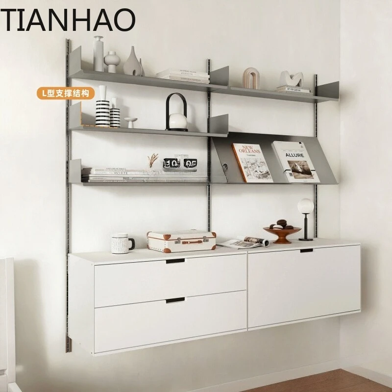 Wall Track Shelf Multi-layer Display Shelf Living Room Office Wall Hanging Multifunctional Storage Shelf