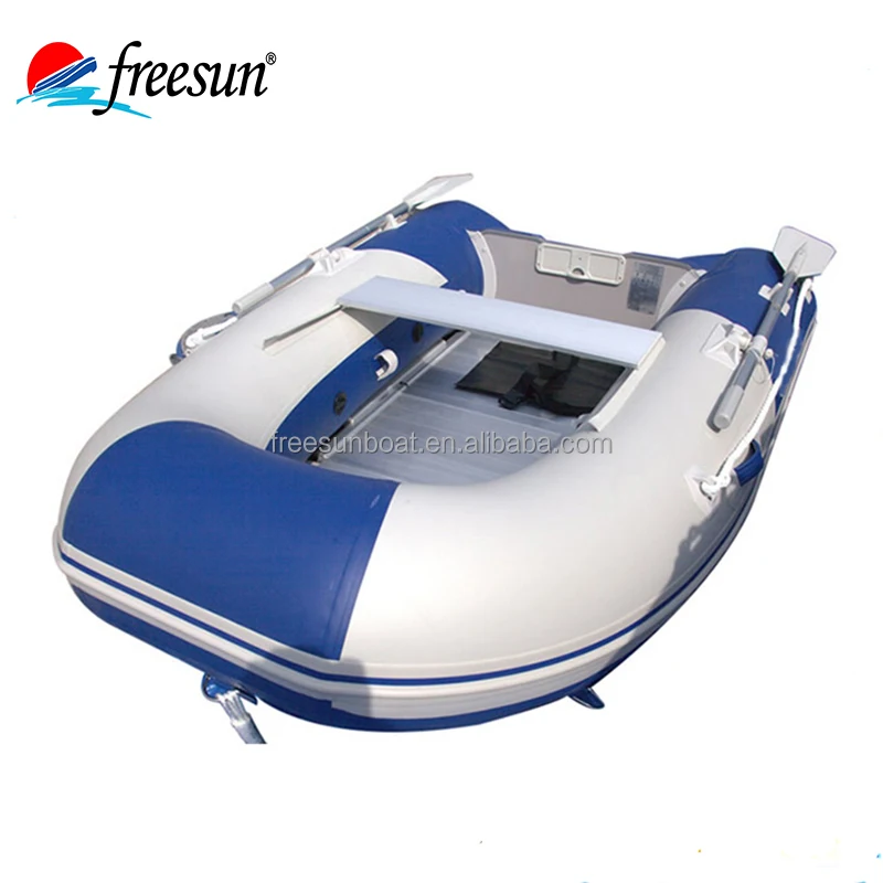 New Collection Large Inflatable Boat Flat Bottom Fishing PVC Inflatable Kayak Drifting Ready 485kg Payload Optional For