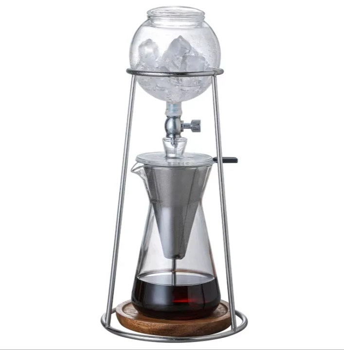 

Iced Coffee Cold Brew Tower Coffee Maker Glass Coffee Drip Pot
