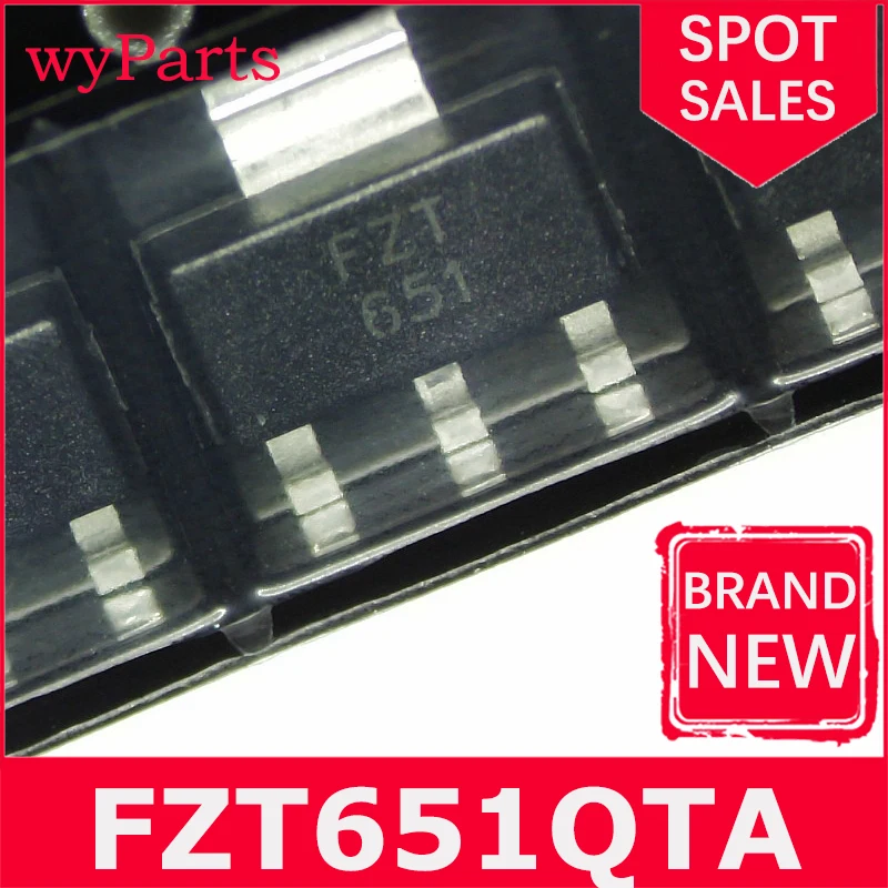 New/1pcs FZT651QTA FZT651 SOT223 Bipolar Transistors - BJT Pwr Mid Perf Transistor