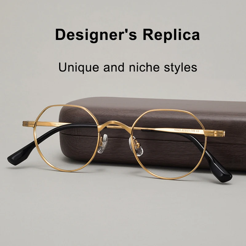 

Japanese Brand Design Handmade Pure Titanium Glasses Frame Ultra-light Small Round Eyewear Retro Lightweight Eyeglasses Korean