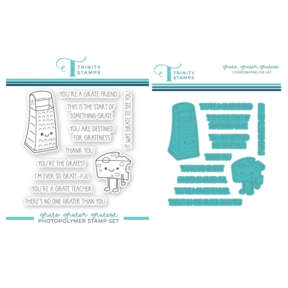 

New Grate, Grater, Gratest Valentine's Day Metal Cutting Dies Clear Stamps Set Scrapbooking For Paper Making Frame Card