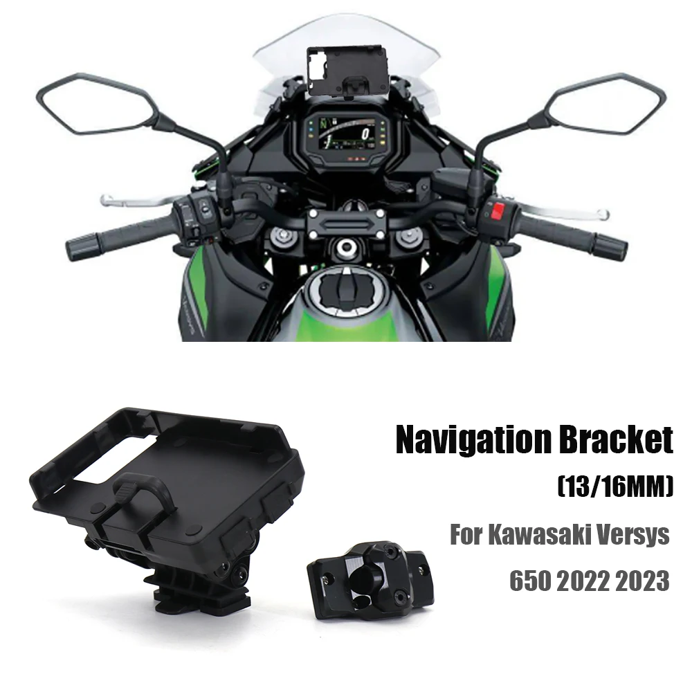 

New Mobile Phone USB Navigation Bracket USB Charging Mount Support For Kawasaki Versys 650 2022 2023 Versys650 VERSYS650