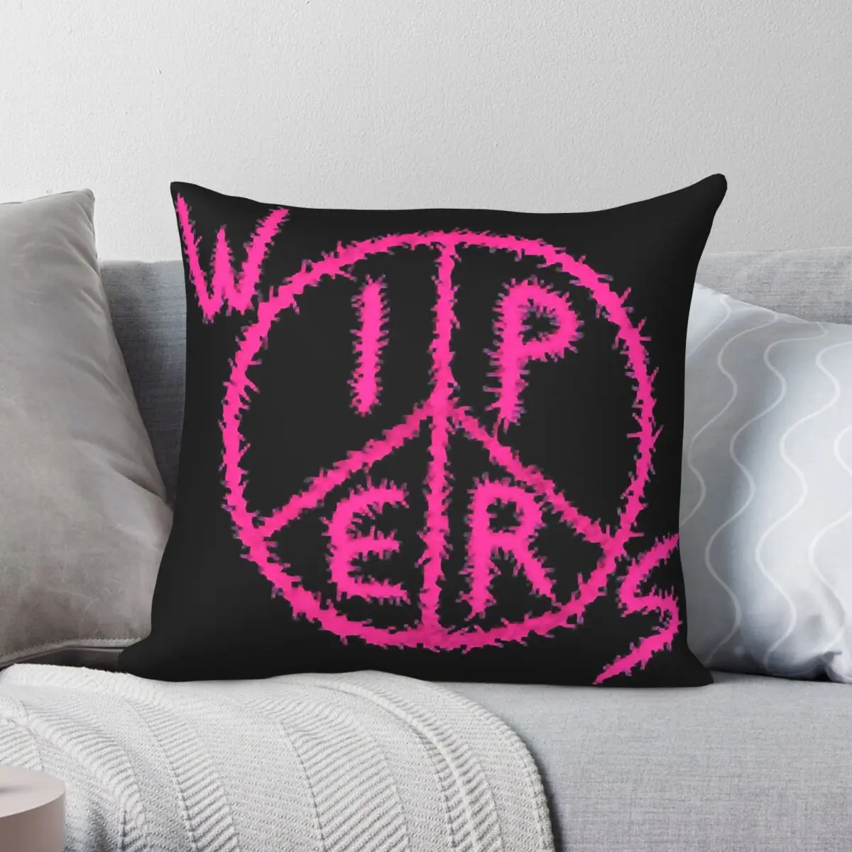 Wipers Band Logo Pillowcase Polyester Linen Velvet Pattern Zip Decor Room Cushion Cover Wholesale 45x45