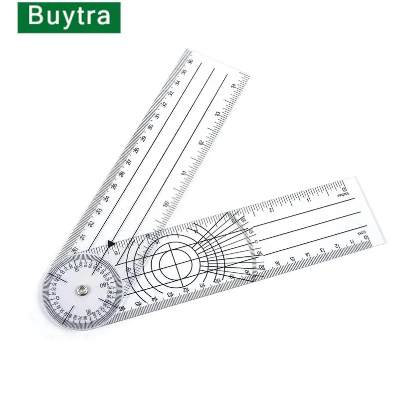 

Новинка, Гониометр 0-140 мм, угол 360 °, медицинский спинномозговой угол, инклинометр, линейка, транспортир, угломер, измерительный инструмент