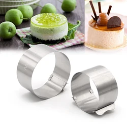 6-10cm Verstellbare Edelstahl mini Mousse Form/cookie cutter (1-stück) backen werkzeuge für kuchen backen zubehör backen