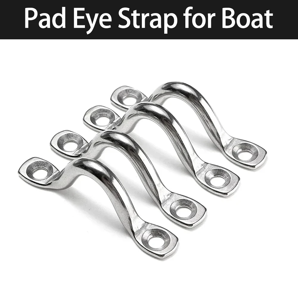 2-10PCS M4-M8 Handle Stainless Steel Wire Eye Strap Boat Marine Tie Down Fender Hook Canopy Engines Accessories for Boat Yacht