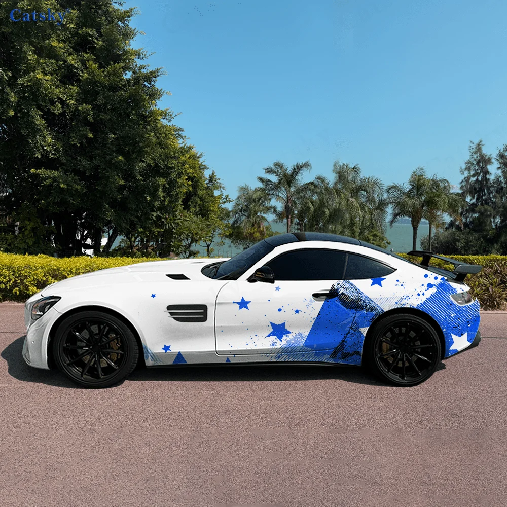 

Triangular and pentagonal splash stickers for cars and trucks, durable, fade-resistant, easy to apply and remove - enhance the b