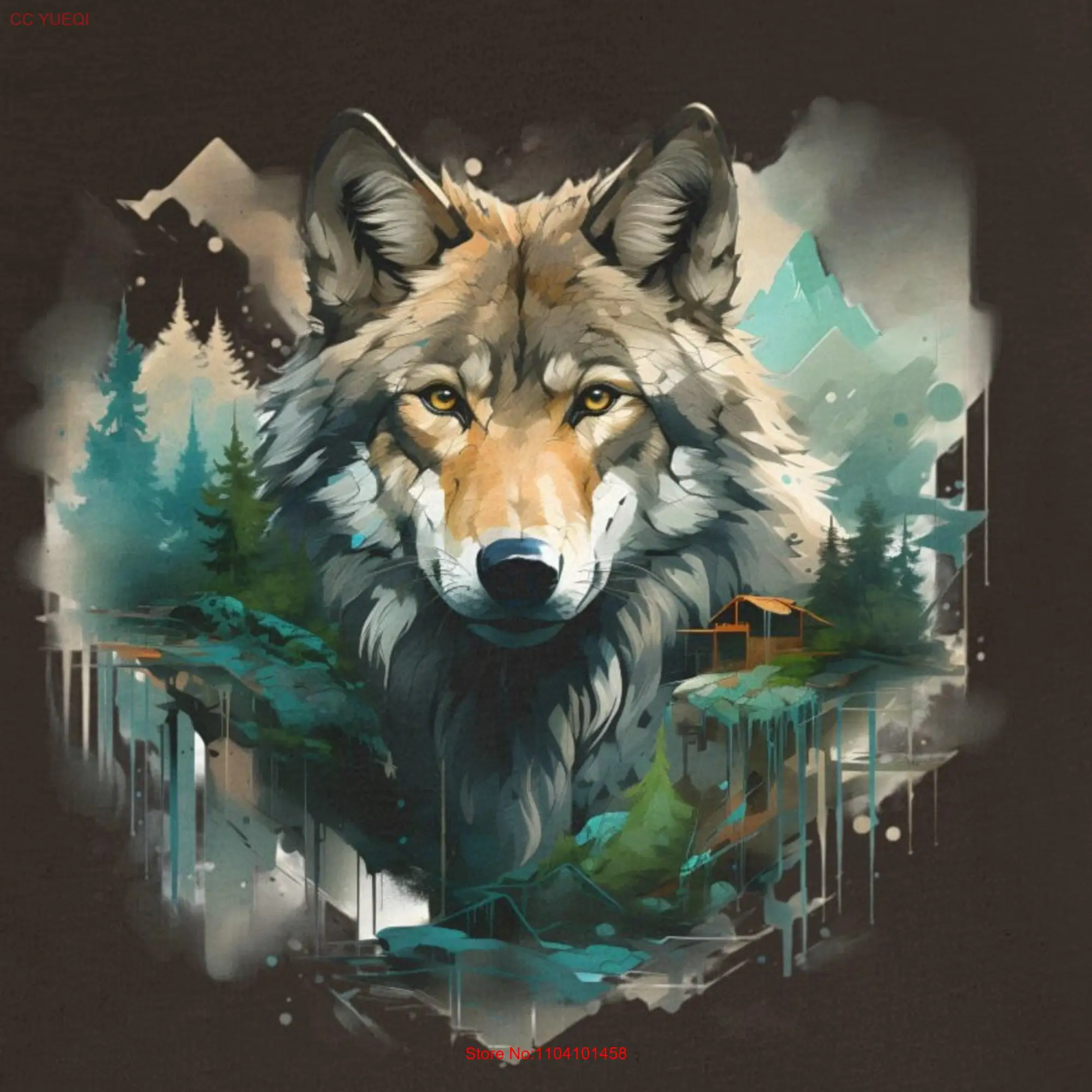 Arctic Wolf Watercolor T shirt Nature s for Lovers Hikers Camping Bella Canvas 3001 long or short sleeves