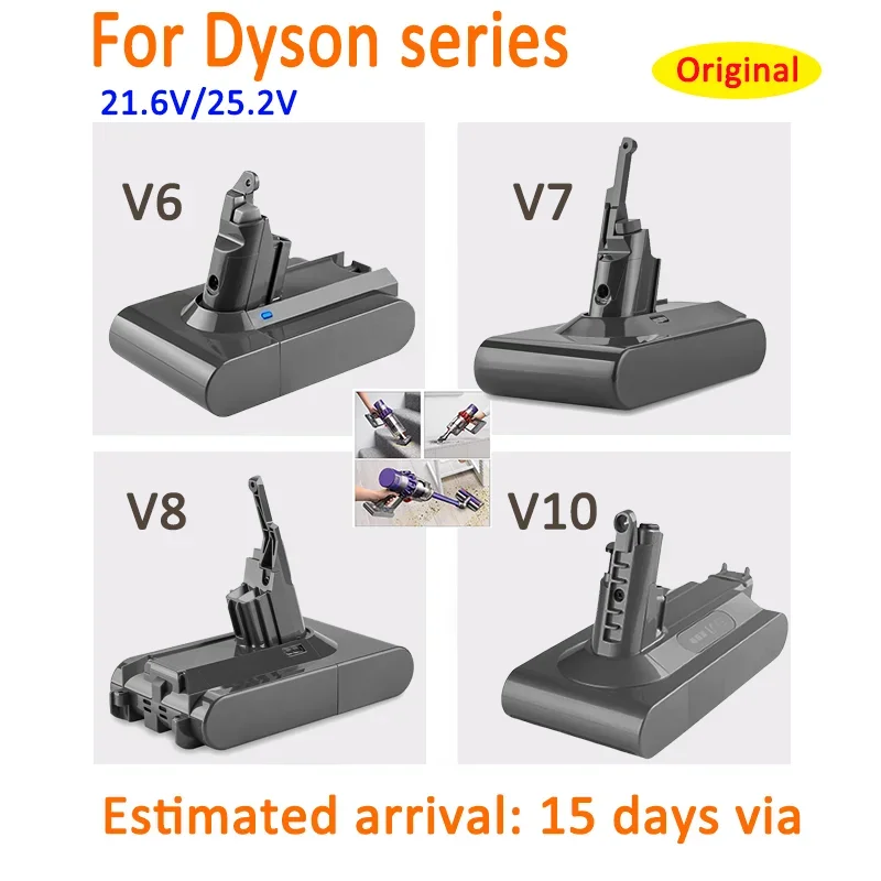 

Новый аккумулятор для Dyson V8, 8000 мАч, для Dyson SV10, аккумулятор Absolute Animal, литий-ионный пылесос, перезаряжаемая батарея SV10 ️