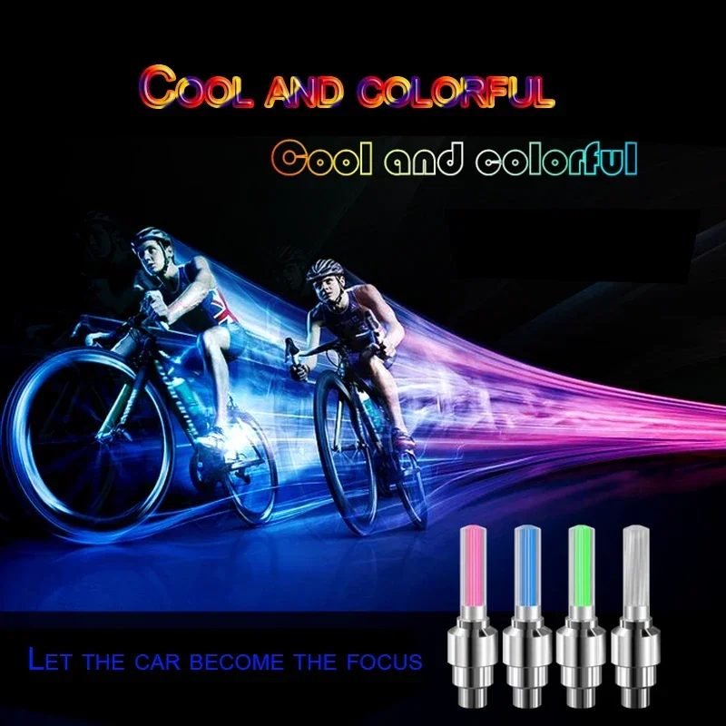 2 Pcs/set Universal Bicycle Auto Wheel Valve Lamp Motorcycle Valve Lamp Glow Stick Type Wheel Tire Lamp Auto Parts Bicycle Parts