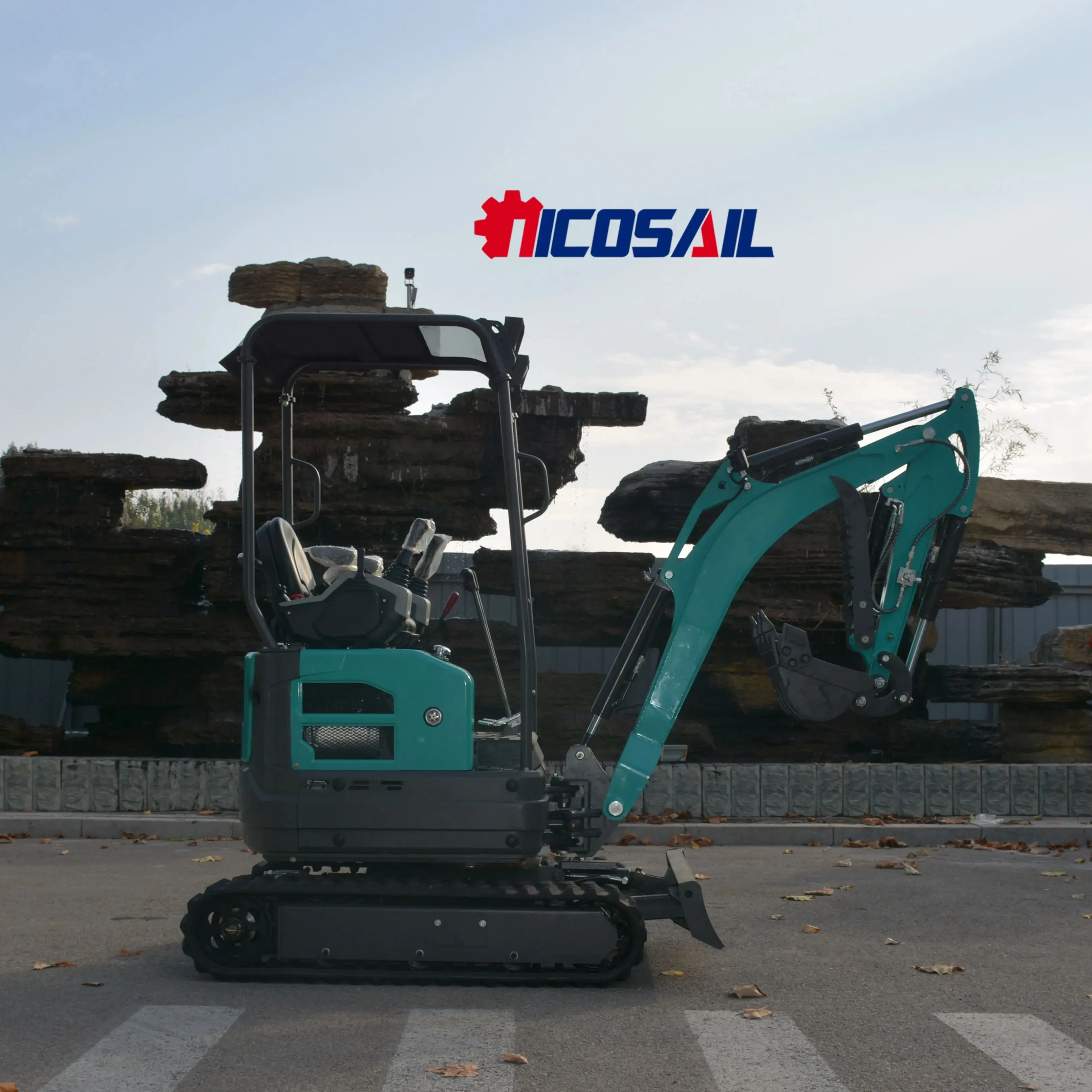 حفارة صغيرة للتسليم المجاني للمزرعة، حفارة مجنزرة 1 طن مع محرك CE/EPA #6