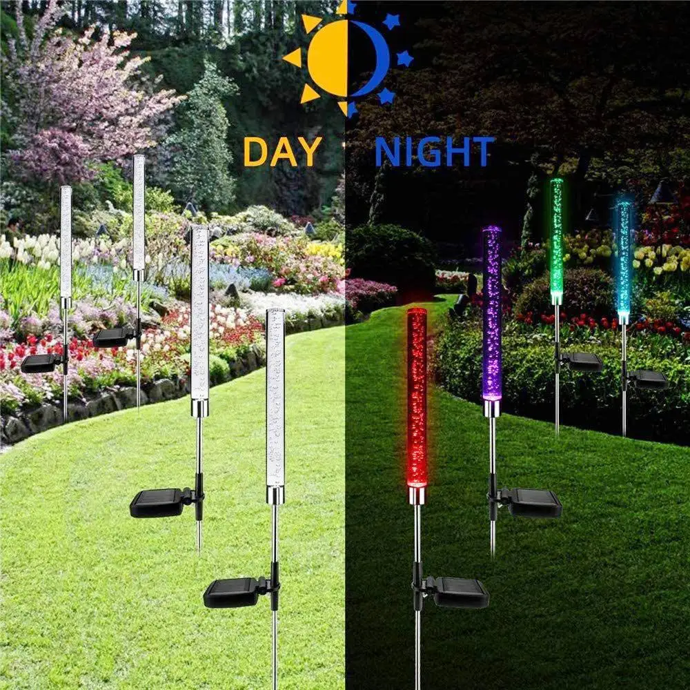 Creative Solar Acrylic Rod Outdoor Waterproof Ground Plug Light Villa Garden Lawn Light Landscape Atmosphere Decorative Light