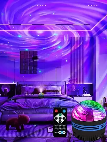 LED Starry Sky Northern Light Projector A Variety of Styles Projection Lamp with Remote Control Auto Rotate for Home Party Decor