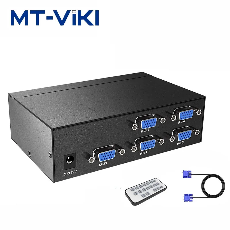 

Разделитель VGA с 4 экранами поддерживает переключатель сегментации экрана с 4 входами и 1 выходами с 4 типами переключателей дисплея поддерживает 1080P