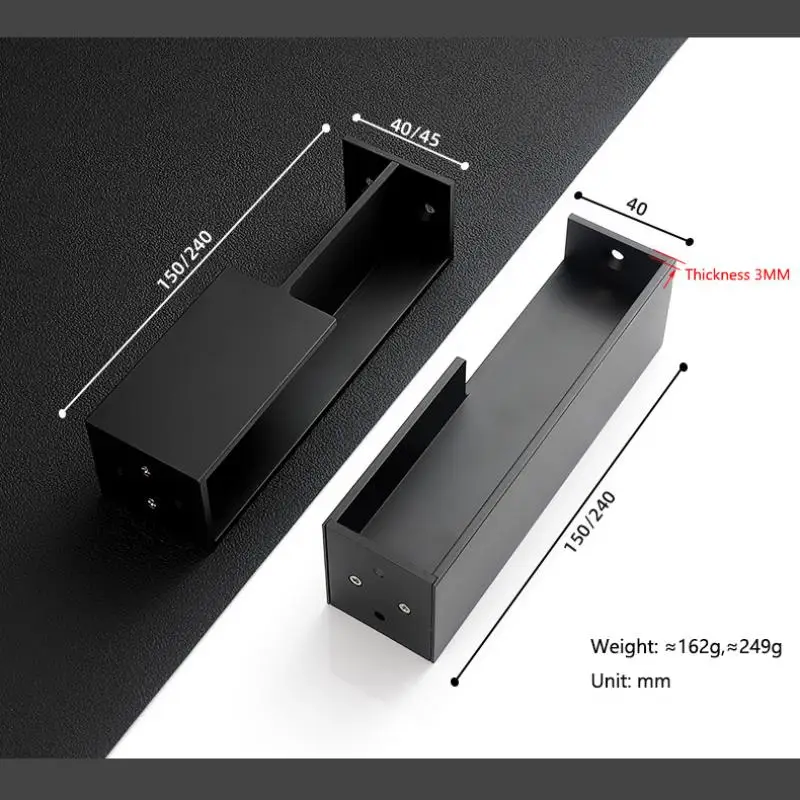 Imagem -06 - Liga de Alumínio Anti-colisão Invisível Pocket Door Handle Deslizante Painel Handle Built-in Hardware