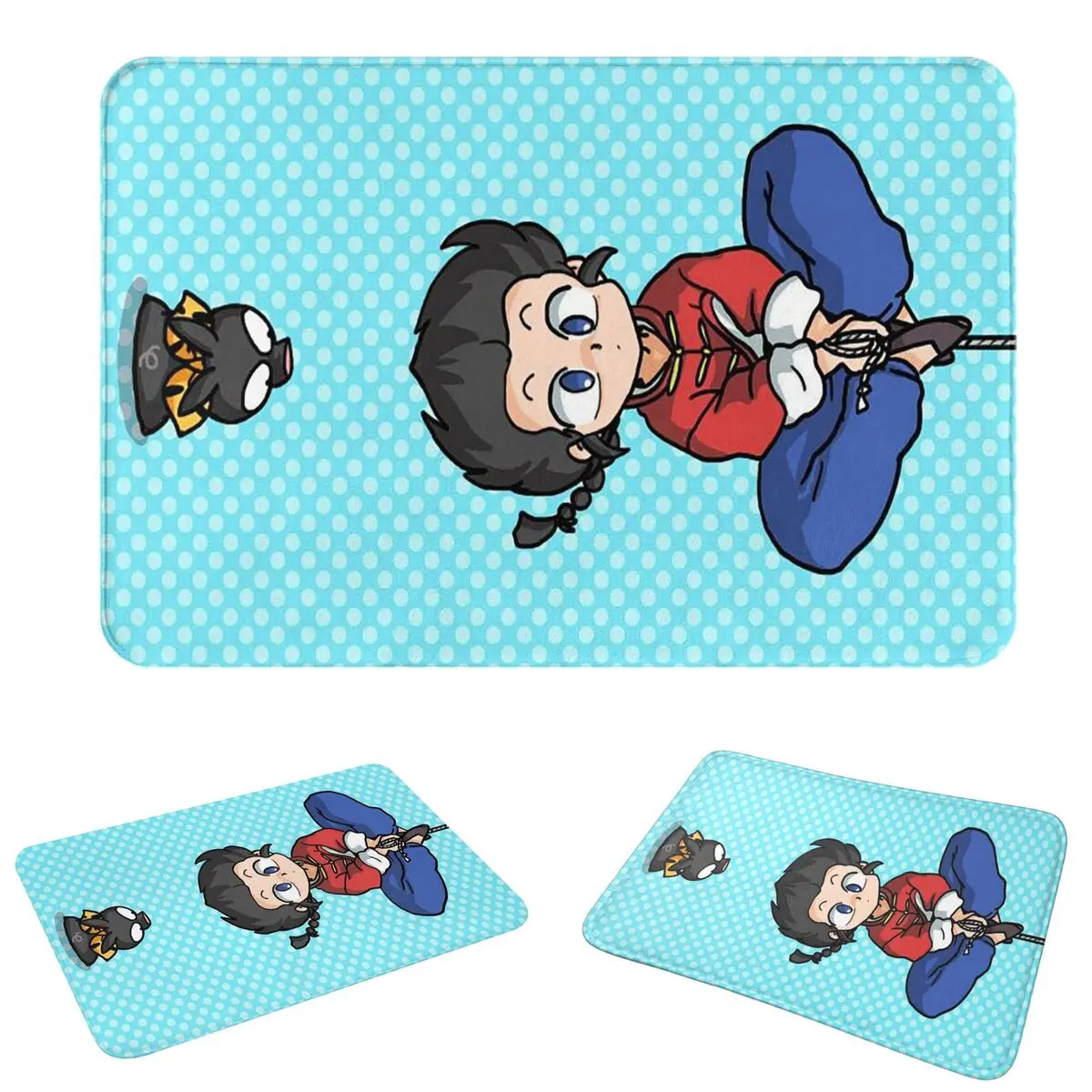 P Chan Ranma Doormat Dust-proo Carpet Rug Kitchen Entrance Home Floor Mat for Bedroom Footpad Mats
