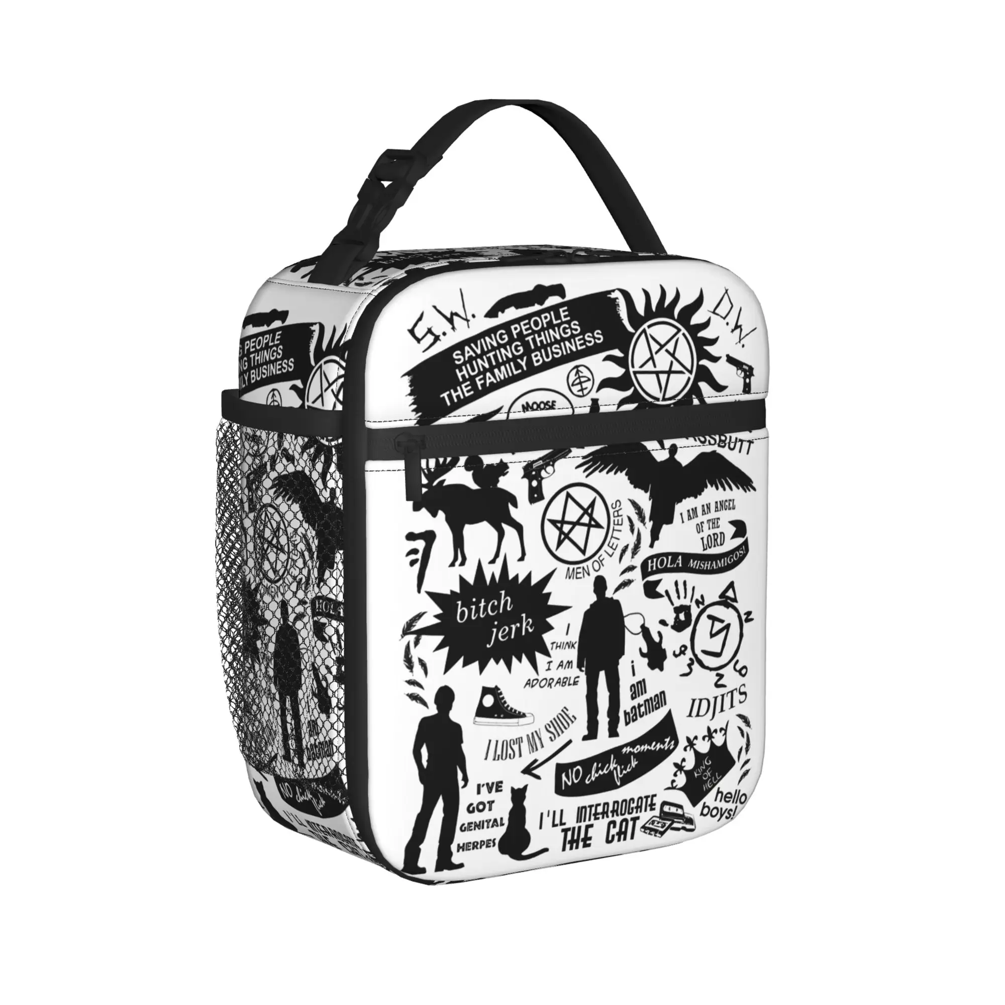 Supernatural Items Insulated Lunch Bags High Capacity  Reusable Thermal Bag Tote Lunch Box Office  Outdoor Men Women