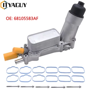 926-959 Housing Adaptor Filter Oli Aluminium Mesin 68105583AF untuk Pengisi Daya Ram Dodge Chrysler Cherokee Wrangler ProMaster 3.6 L V6 10 promaster ram penjualan terbaik - №