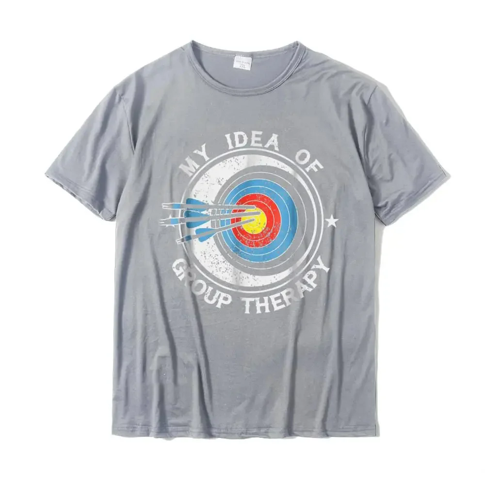 Archery Is My Idea Of Group Therapy T Shirts Comfortable Cute Cotton Tops Tees Print For Men