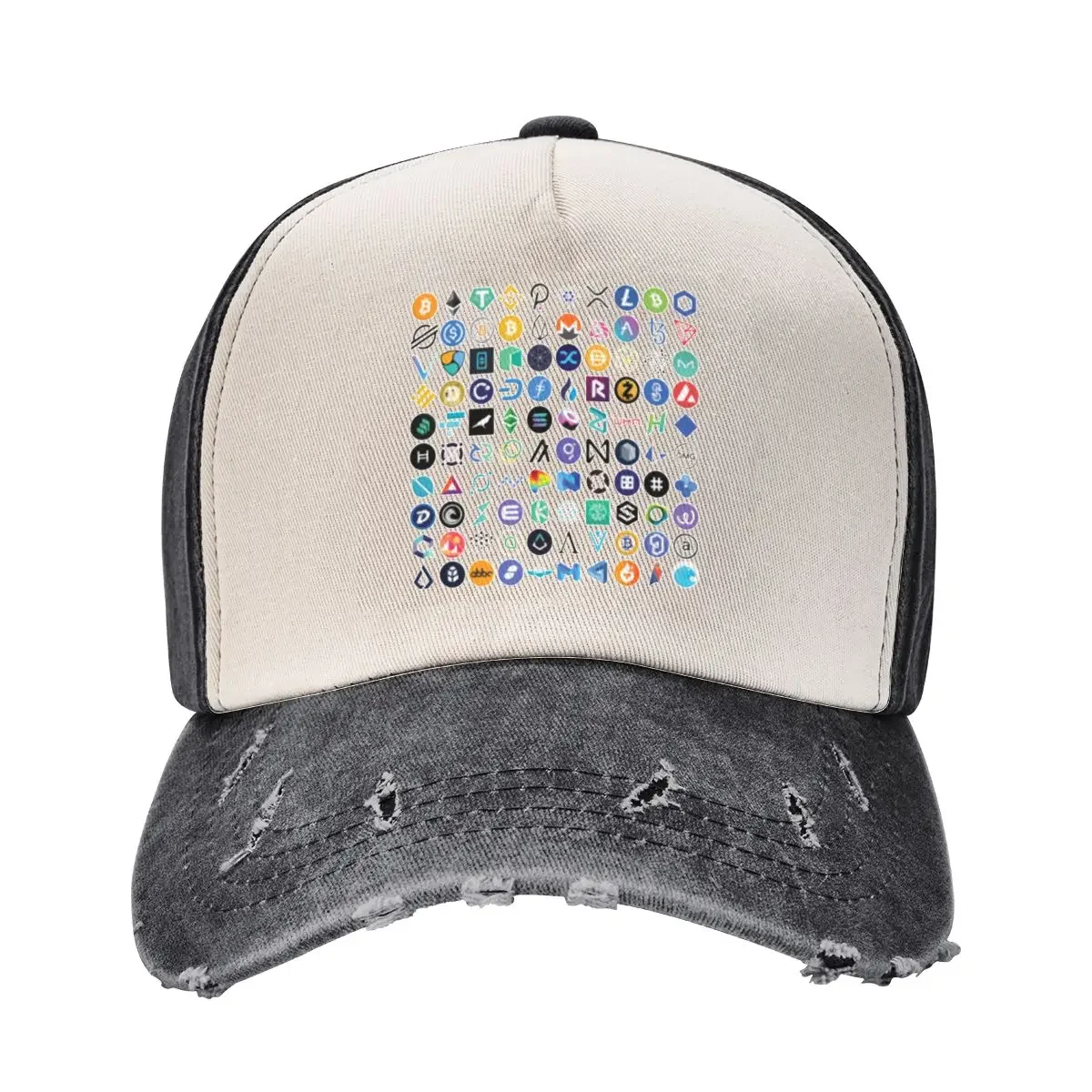

Crypto Logos 3D on Black Baseball Cap winter hats for men Mountaineering New Hat Men Caps Women's