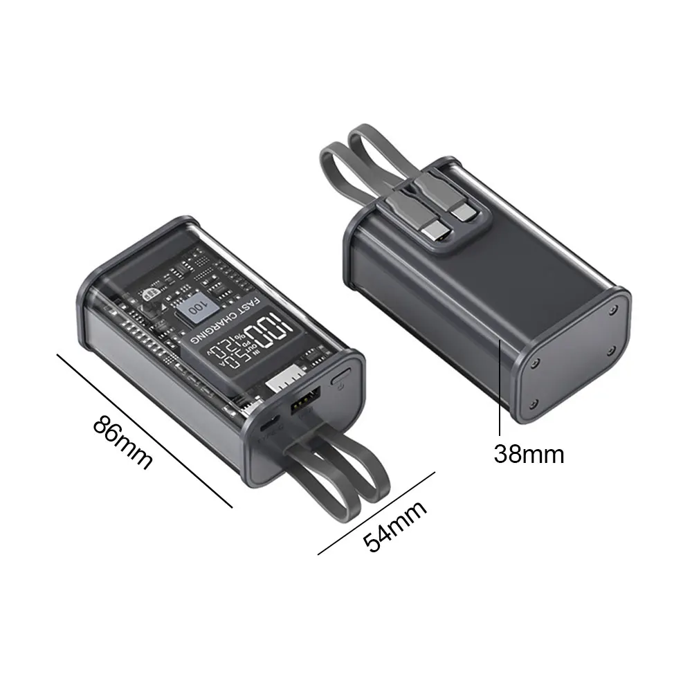 DIY Power Bank 21700 Etui z ładowarką PD 22,5 W Obudowa do szybkiego ładowania 10000mAh Polymer Battery Charging Power Bank Box