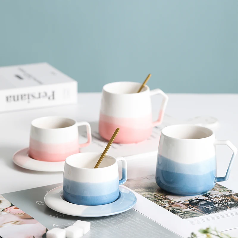 Coffee lovely cups and saucers ceramic companion Nordic travel cups and saucers boutique afternoon tea set Household teacup