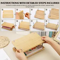 Wooden Book Press, Binding Tool, Flat Paper Press Machine for Desktop DIY Greeting Cards Labels 4