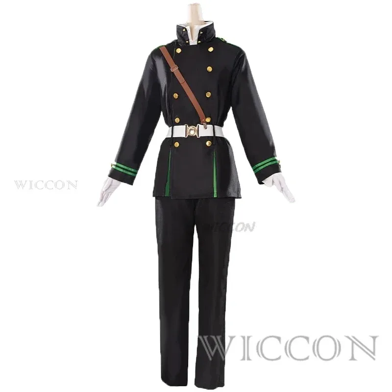 Anime Serafino della Fine Owari no Seraph Yuichiro Hyakuya Parrucca Cosplay Costume Deluxe Uniforme Militare Vestito di Carnevale di Halloween