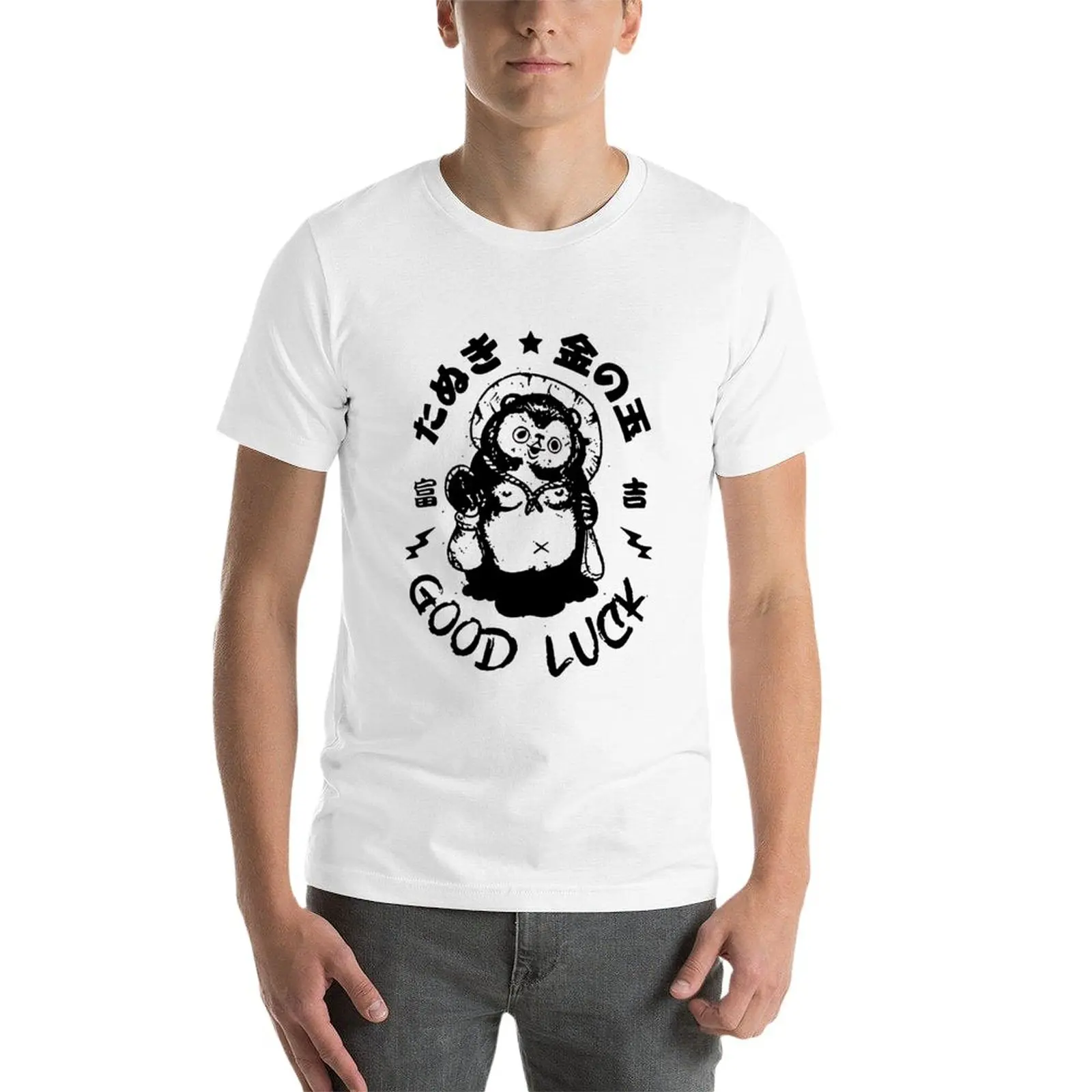 Tanuki t-shirt dla chłopców nadruk zwierzęta nowe wydanie fanów sportu po prostu męskie graficzne koszulki zabawne