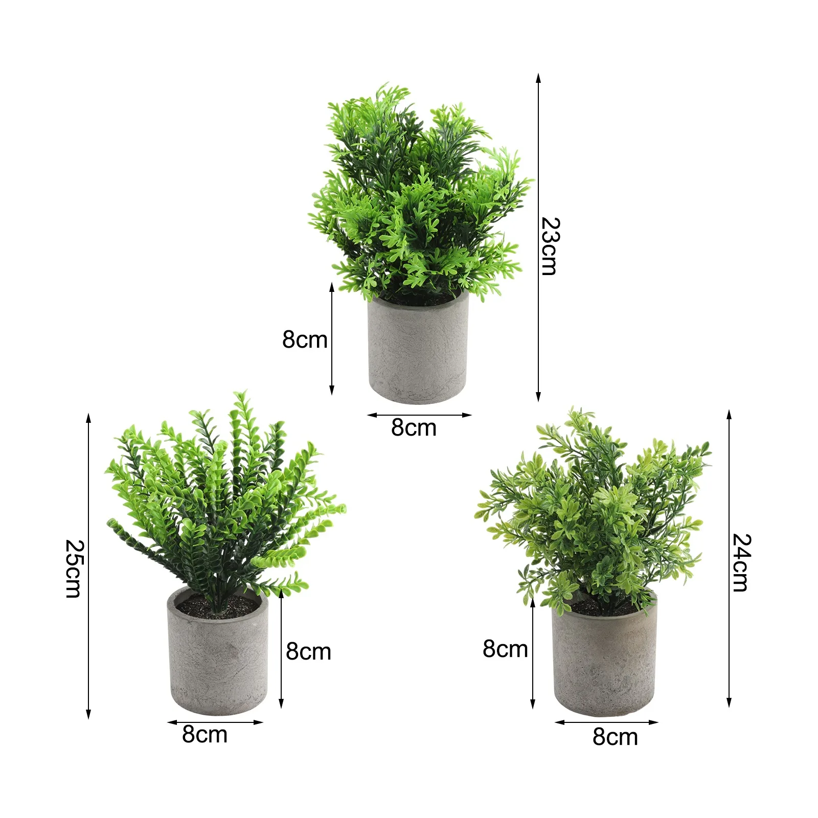 Home Decoration 25*8CM Green Home Decoration Pet Friendly Artificial Plants Artificial Plants Indoor Decoration
