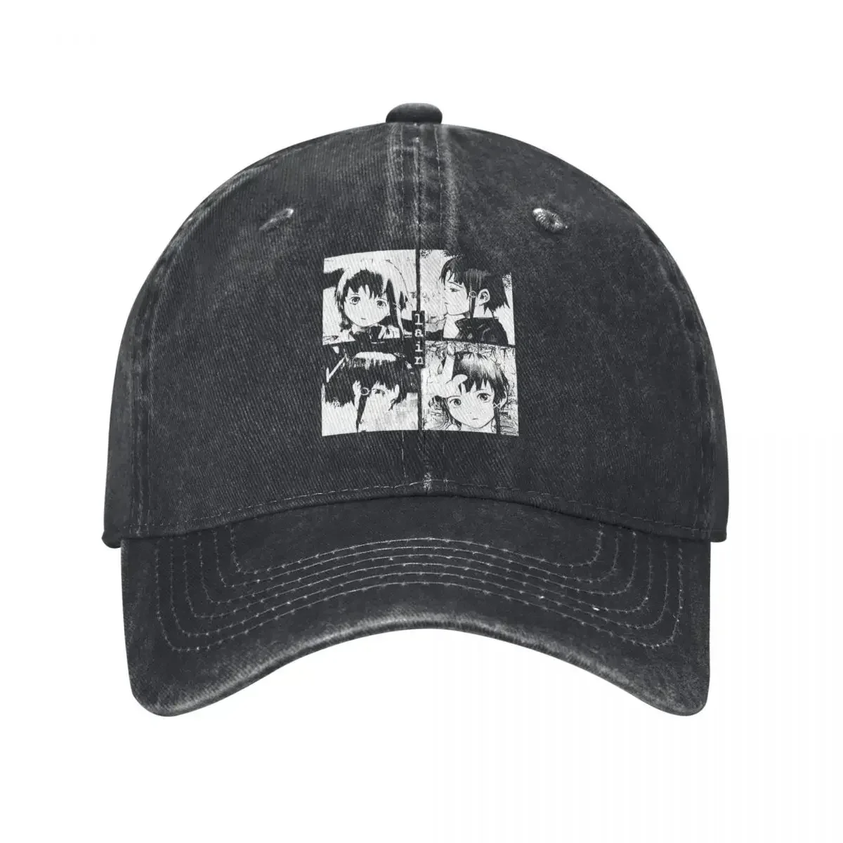 Wired Serial Experiments Lain Unisex Baseball Cap Manga Distressed Denim Caps Hat Outdoor All Seasons Travel Adjustable Headwear
