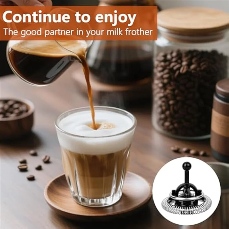 ABBK-3Pcs batidor y bobinas de resorte para Nespresso Aeroccino 3/4/Plus, piezas de repuesto para Espumador de leche reemplazos de batidor