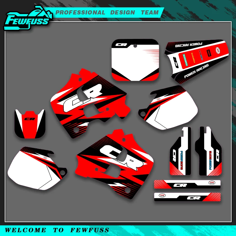 

Fewfuss для HONDA CR125 CR 125 1991, 1992, CR250 CR 250, полная графика, наклейки, фон для мотоцикла