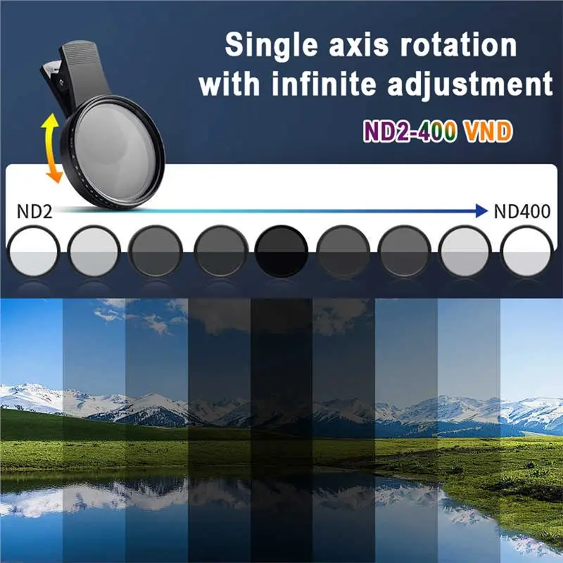 NEW HOT In Stock-Adjustable Light Reduction 52Mm Lens Filter Variable ND Filter For Phone DSLR Cameras Smartphones Photography A