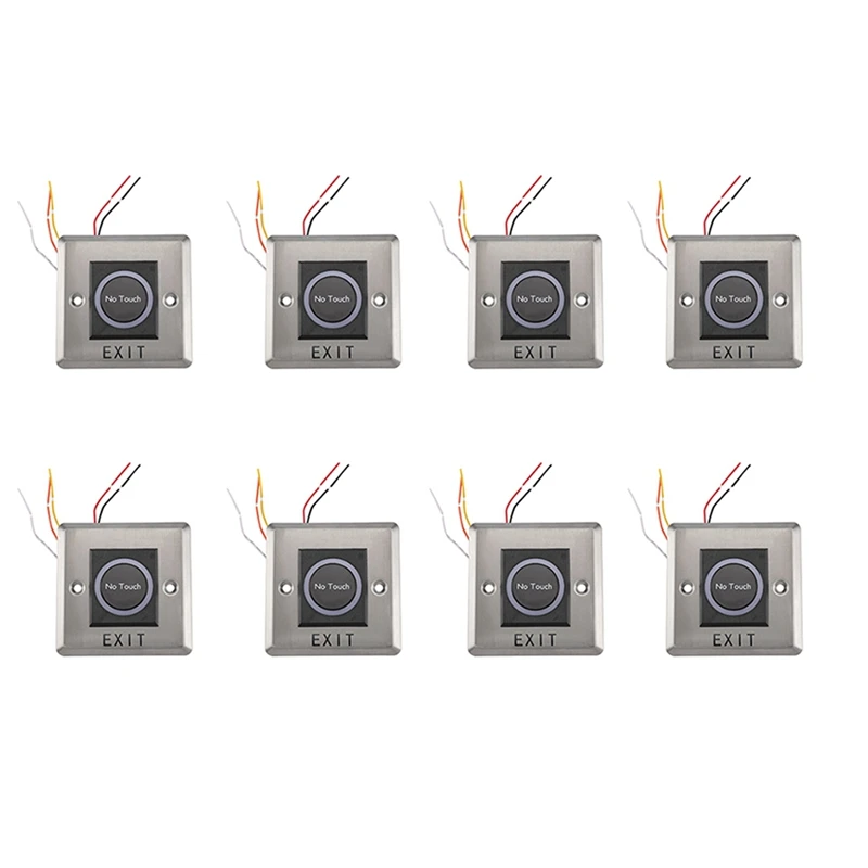 8X Infrared Sensor Switch No Contact Contactless Switches Door Release Exit Button With LED Indication