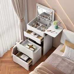 Front Modern Simple Multi-functional Internet Celebrity Storage Cabinet,Bedroom Dressing Table, Flip-up Mirror,  Dressing Table