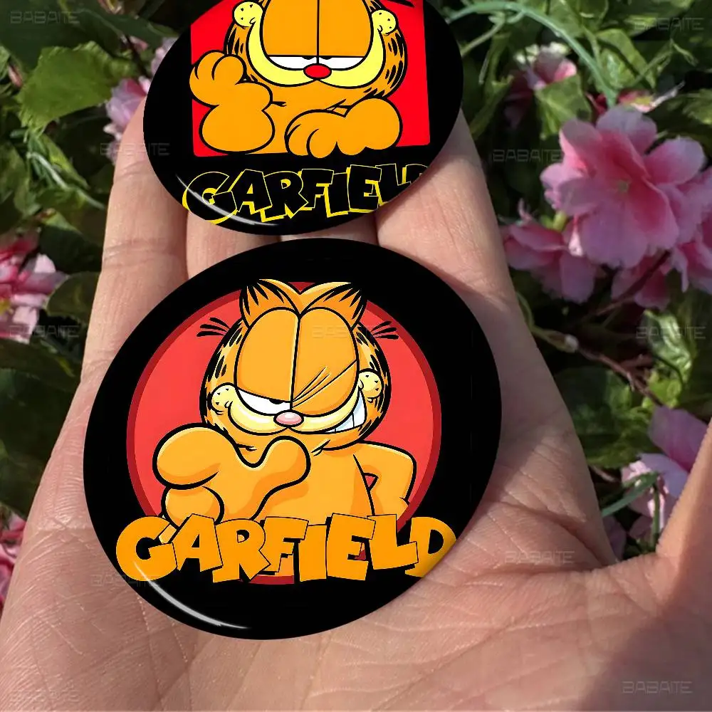 Anime G-Garfield Cute Cat Anime Brooches Cute Cartoon  Badge Jacket Jeans Lapel Pin Gift Accessorie view 5
