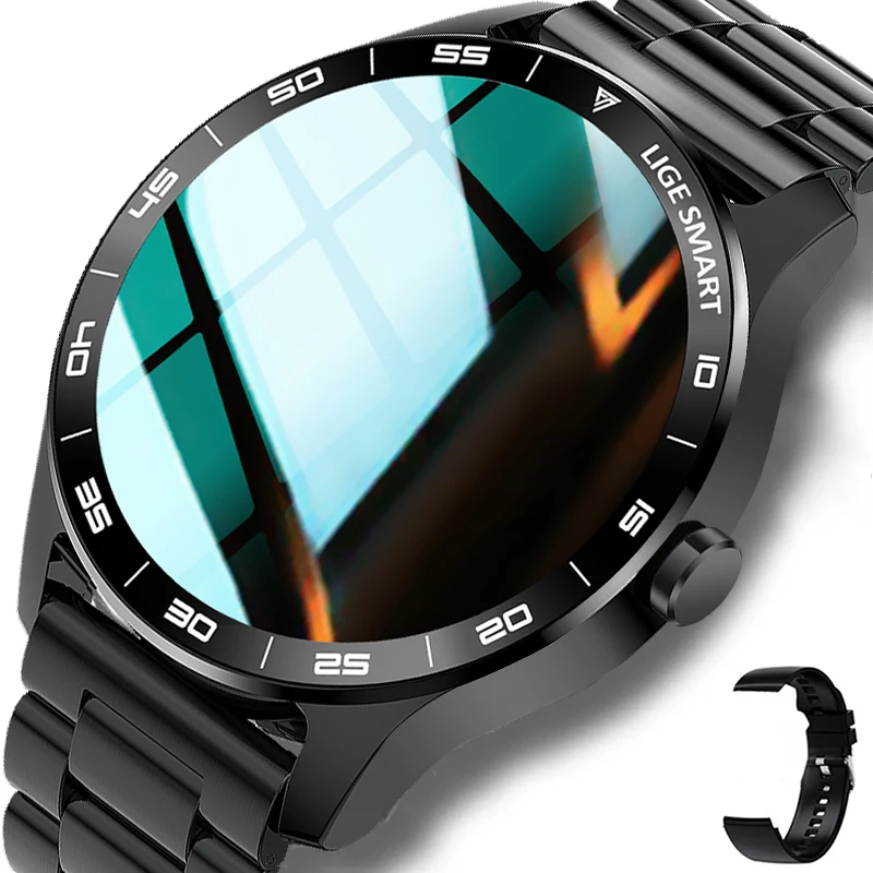 

LIGE 2026, деловые умные часы, мужские умные часы с полным сенсорным экраном, Bluetooth-вызов, пульс, водонепроницаемые, спортивные, фитнес-умные часы + коробка