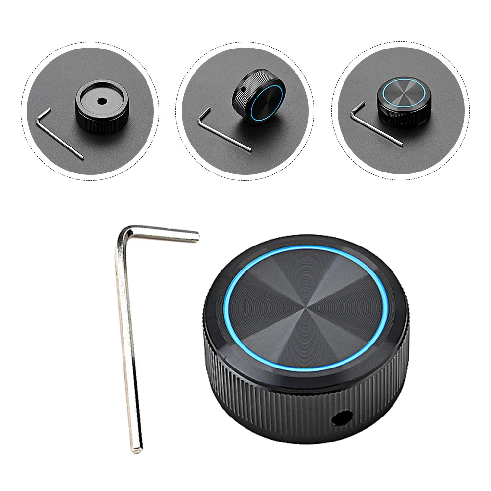 

Universal Guitar Potentiometer Knobs Volume Tone Control Aluminum Bass Pedal Replacement Black Blue Circle Anodized Cnc Machined