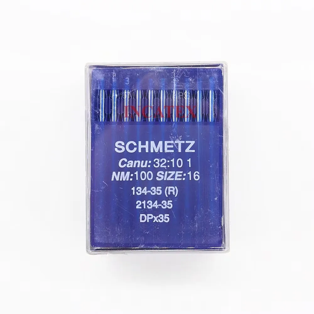 100 Pcs Genuine Schmetz Sewing Needle 134-35 (R) 2134-35 DPx35 Nm 90/14 100/16 110/18 120/19 For Industrial Sewing Machine