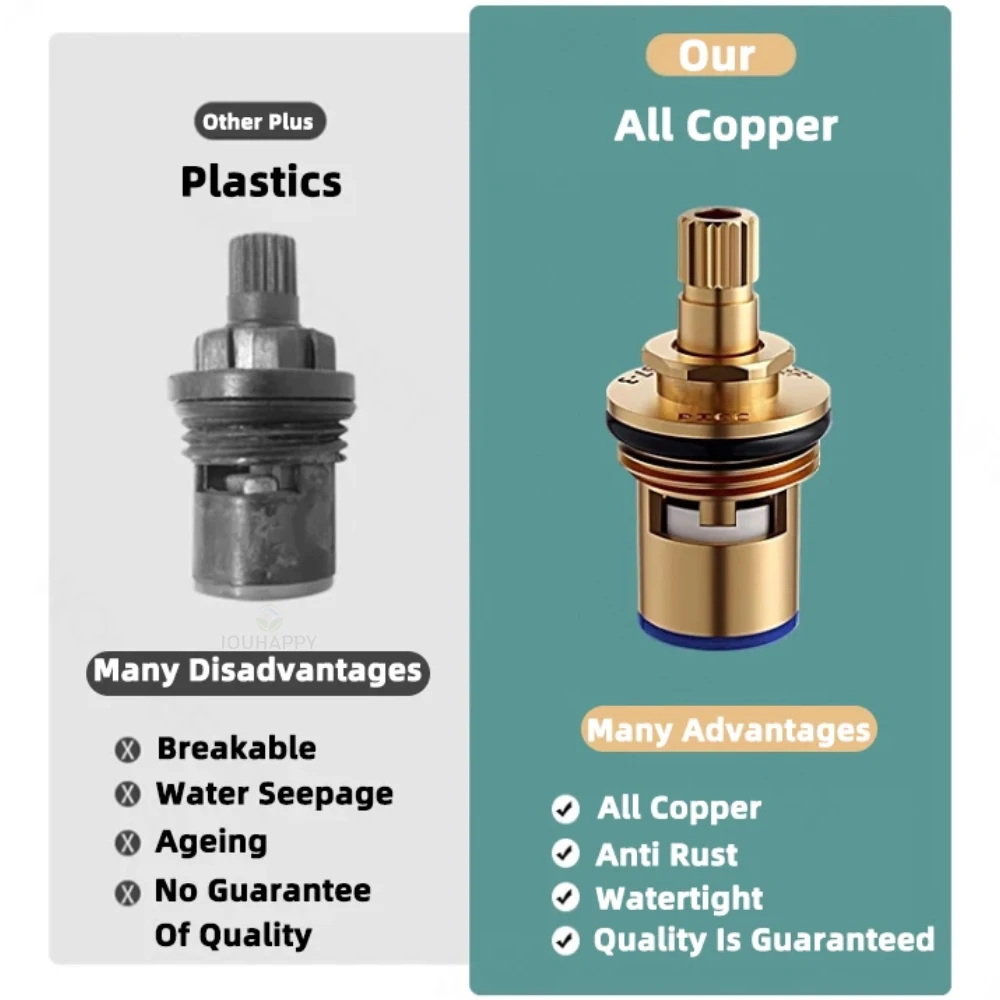 Universal Replacement Tap Valves Copper Angle Valve Core for Quick Opening Faucet Faucet Single Cold Spool Bathroom Accessories