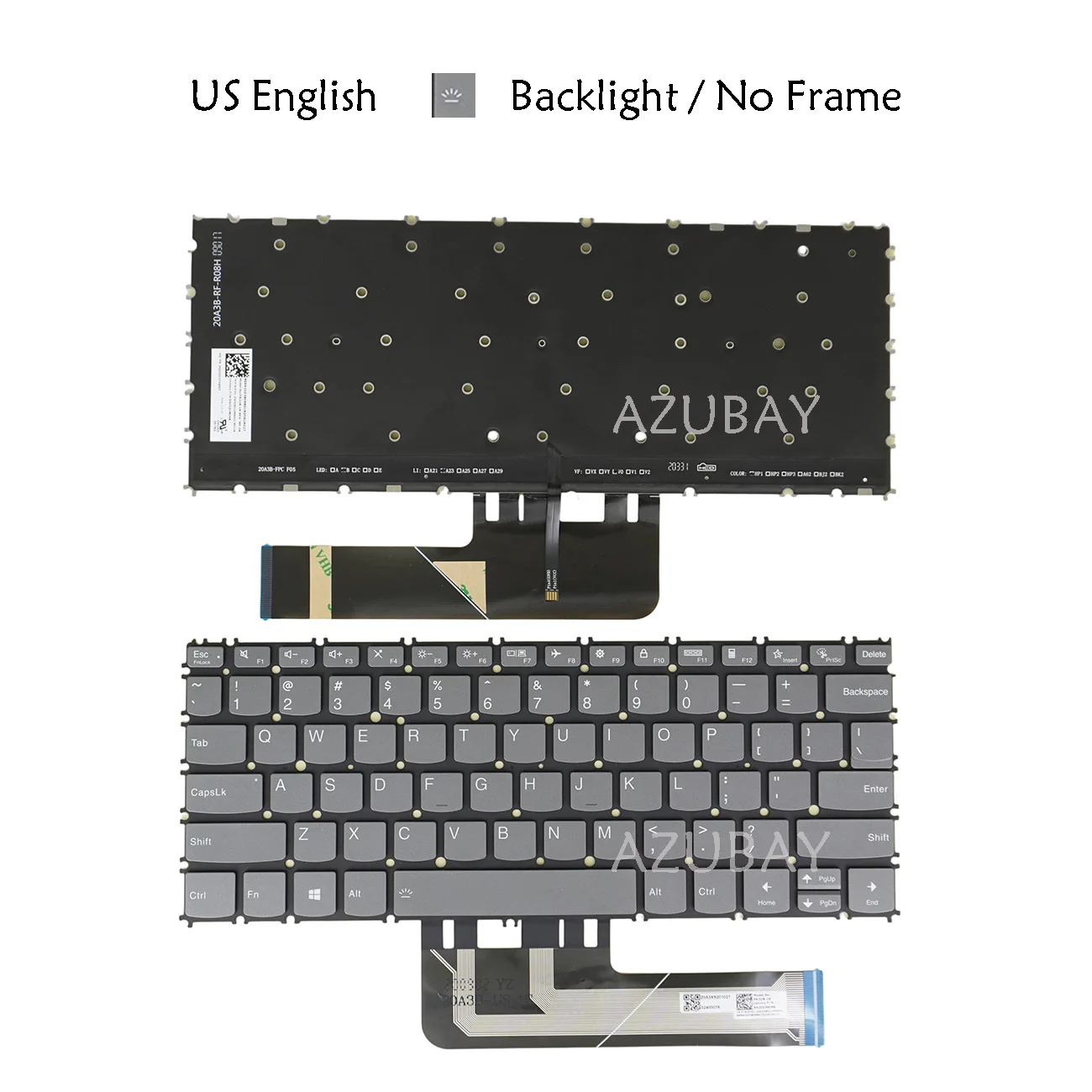 US English Laptop Backlit Keyboard For Lenovo PR2UB-US, Yoga Slim 7-13ITL5 82CU, 7-13ITL05 7-13ACN05, 7 Carbon 13ITL5 82E