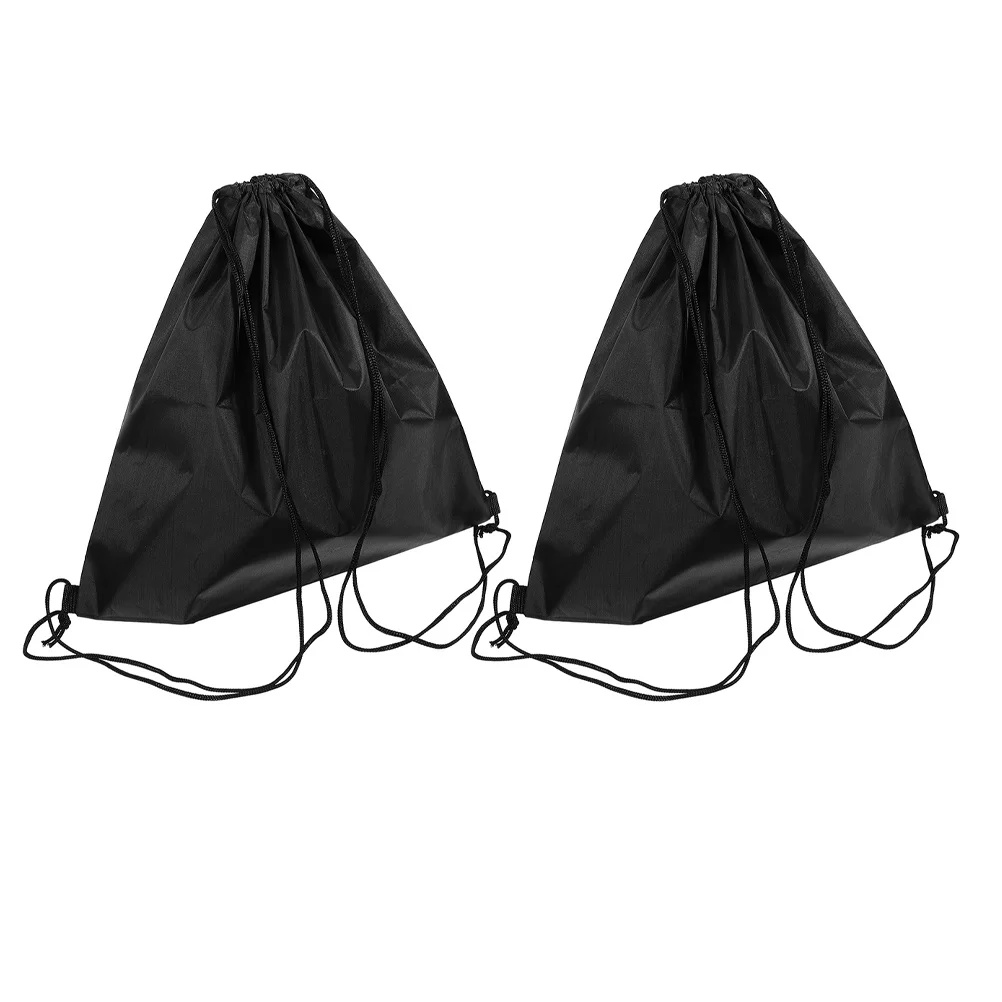 

2Pcs Heavy Duty Drawstring Backpack for and Sports Gear Oxford Fabric Portable Pouch for Outdoor Camping Travel Fitness
