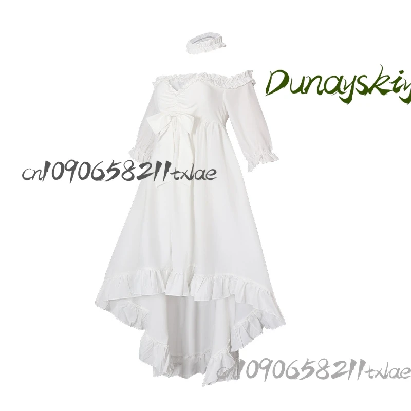 تاريخ أنيمي لايف توكيساكي كورومي كابوس تأثيري ازياء شعر مستعار اكسسوارات فستان أبيض Kawaii مثير أفخم المشجعين هدية الهالوين ‌