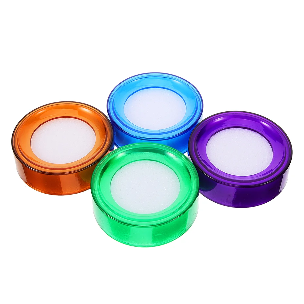 4 Pcs Ties Money Counting Hand Wet Device Fingertip Moistener Wetting Sponge Dip Box Moisteners