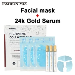 Face Lifting  Firming Collagen Mask Set with Essence Spray Korean Absorbable Soluble Hyaluronic Acid Facial Mask Eye Patch Set