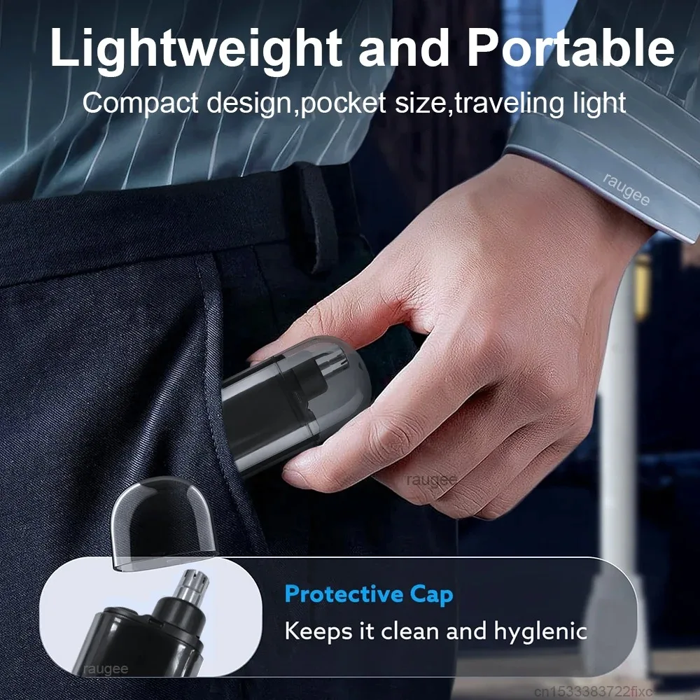 USB Rechargeable Nose Ear Hair Trimmer for Men Waterproof Painless Electric Personal Groomer Portable Hair Cutter image 6