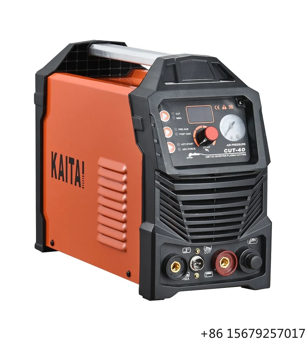 New Compact Portable IGBT Inverter Plasma Cutting Machine CUT-40A Welding Machine Plasma Cutter Pressure Gauge Kaitai Brand