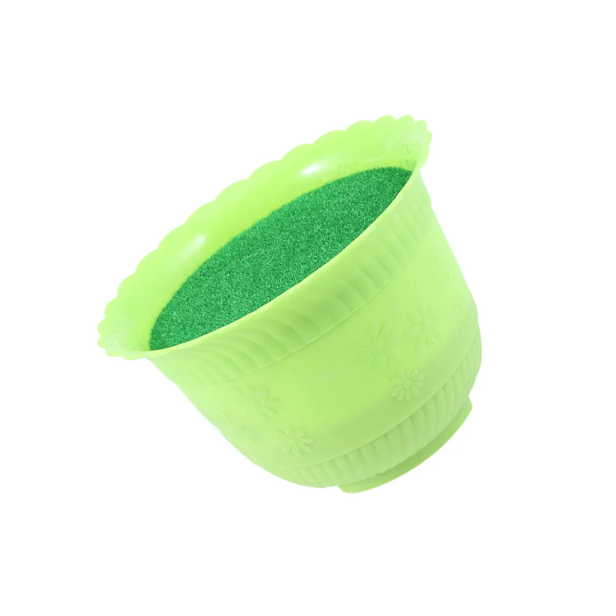 1Pcs Floral Flower Mud Pot Base with Realistic Simulation Turf Safe Non Toxic Odor Free Craft Material for DIY Flower